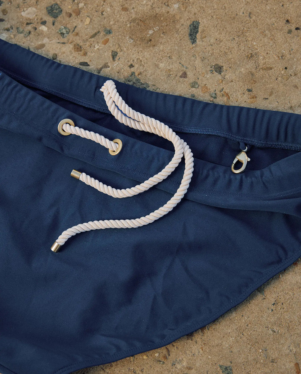 Lobby’s navy swim briefs – refined stitching and premium detailing