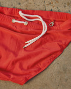 Lobby’s red swim briefs – premium craftsmanship and detailing